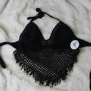 Island Paradise Crochet Haltertop -- Medium -- NWT